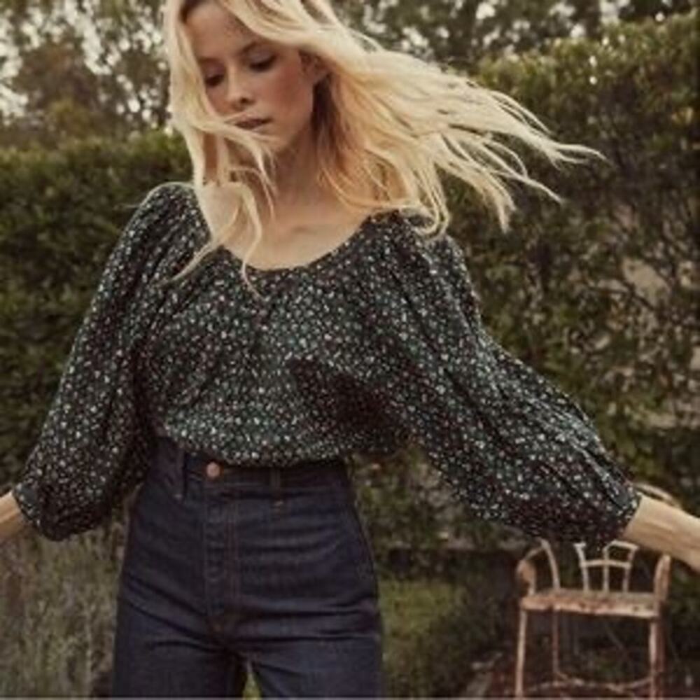 Doen Jeanne Blouse Mirbeau’s Garden S Black